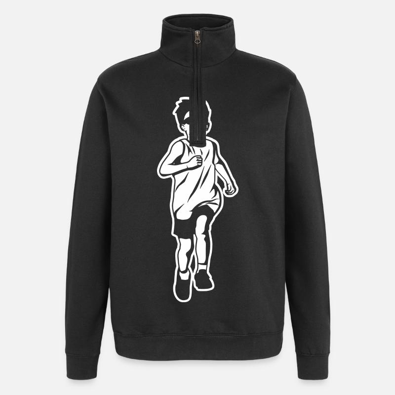 Little Runner - Quarter-Zip Sweatshirt - black