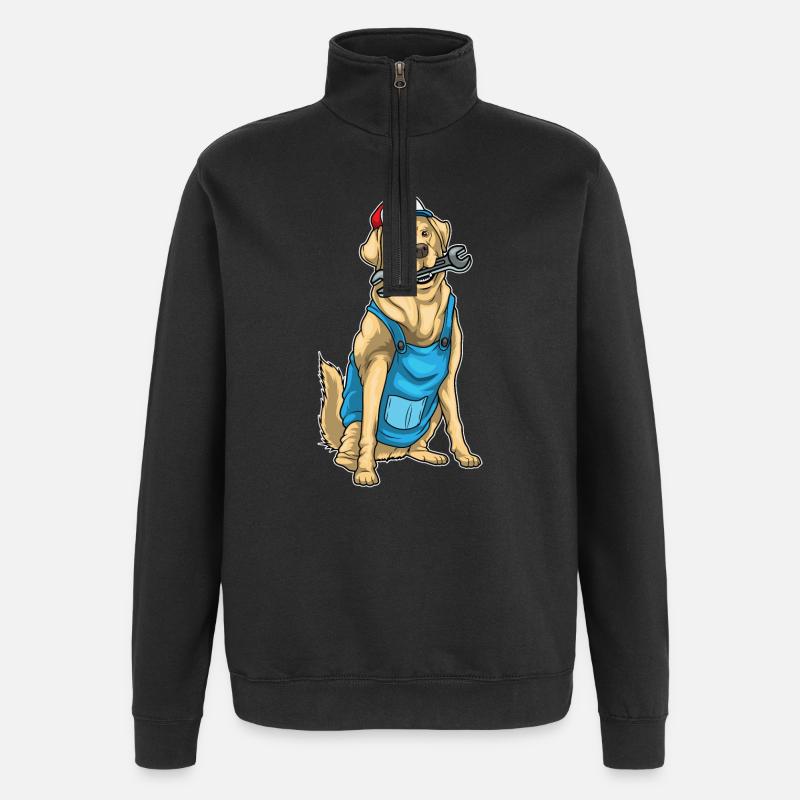 Clé d’artisanat Labrador - Sweat à zip 1/4 - noir