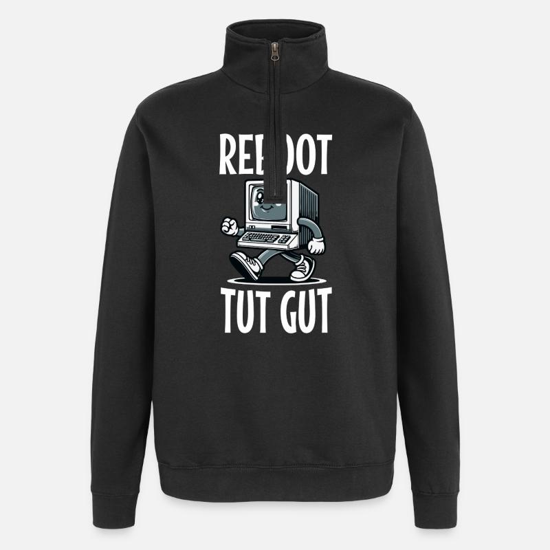 Reboot Tut Gut Administrator - Quarter-Zip-Sweatshirt - Schwarz