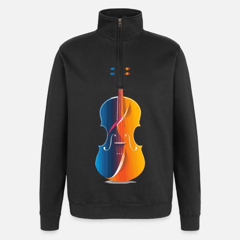Violon Look BD - Sweat à zip 1/4 - noir