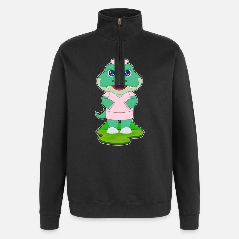 Infirmière crocodile - Sweat à zip 1/4 - noir