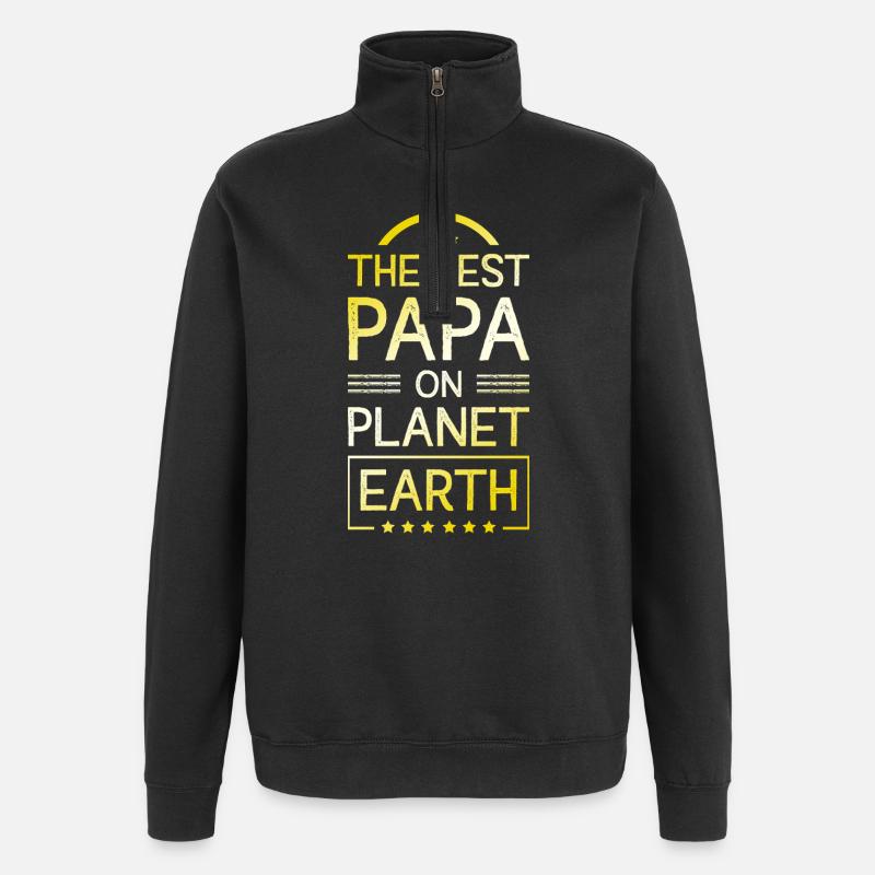 Le meilleur papa - Sweat à zip 1/4 - noir
