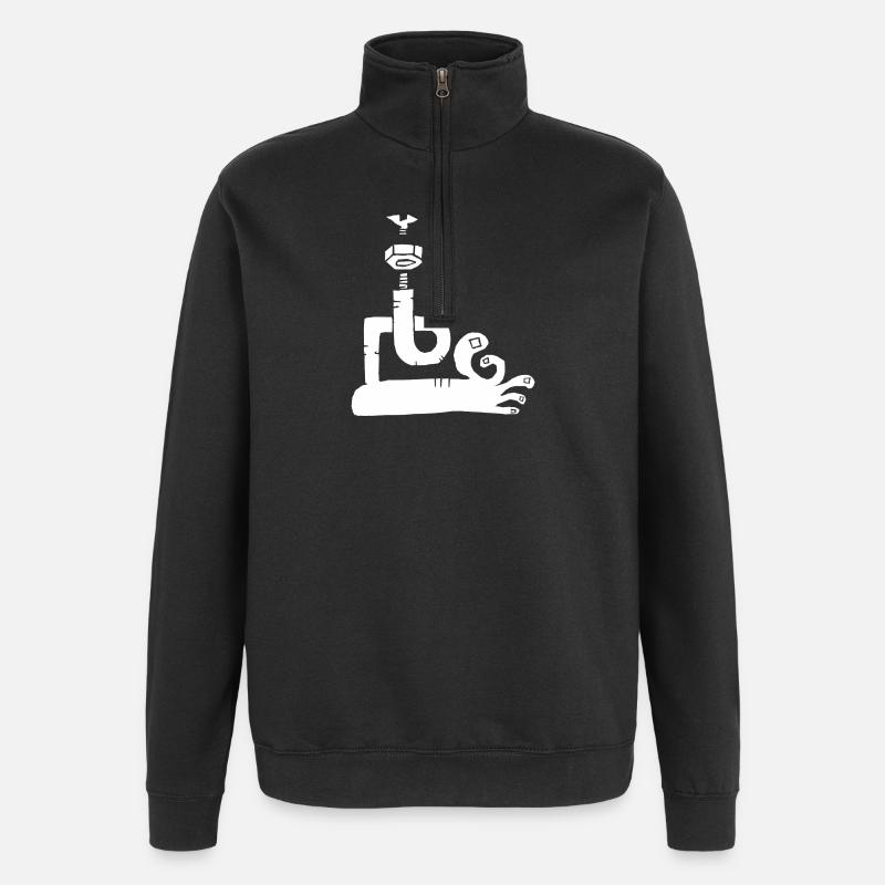 Pied ! - Sweat à zip 1/4 - noir