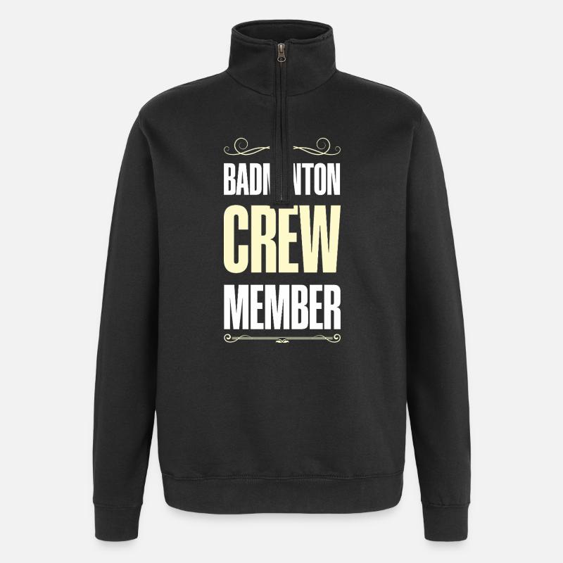 Équipe de badminton - Sweat à zip 1/4 - noir