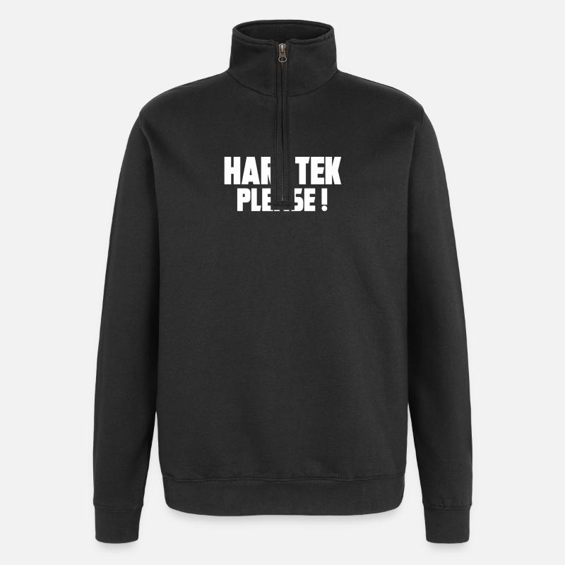 Hardtek Please ! - Sweat à zip 1/4 - noir