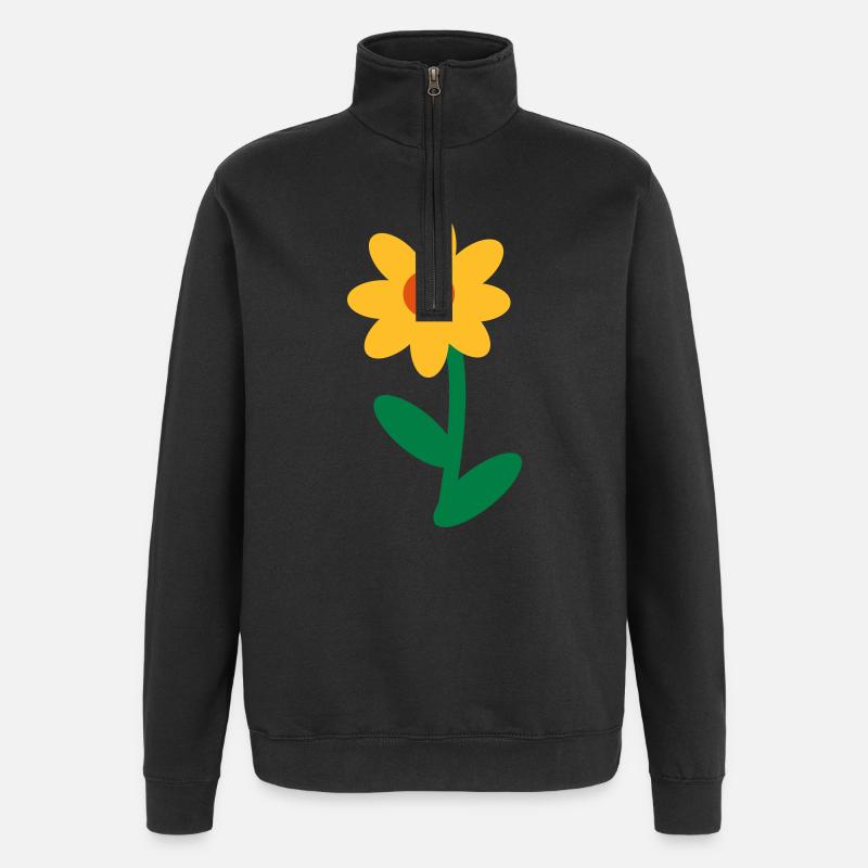 Blume - Quarter-Zip-Sweatshirt - Schwarz