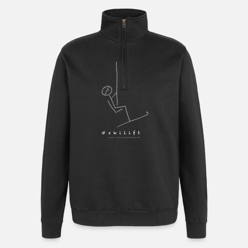 remontées mécaniques - Sweat à zip 1/4 - noir