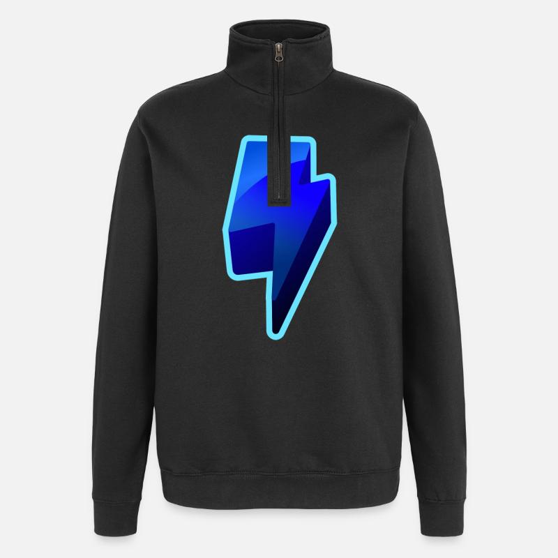 NeonBlitz Lightning Graphic Blue - Quarter-Zip Sweatshirt - black