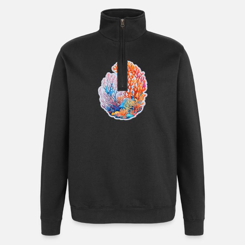 Corail - Sweat à zip 1/4 - noir