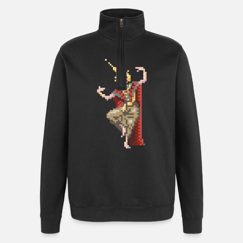 Danseuse thaïlandaise 8bit - Sweat à zip 1/4 - noir