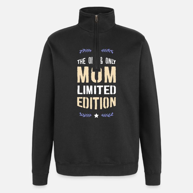 Einzige Mama Limitierte Edition - Quarter-Zip-Sweatshirt - Schwarz