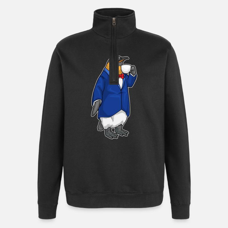 Mole Mug - Quarter-Zip Sweatshirt - black