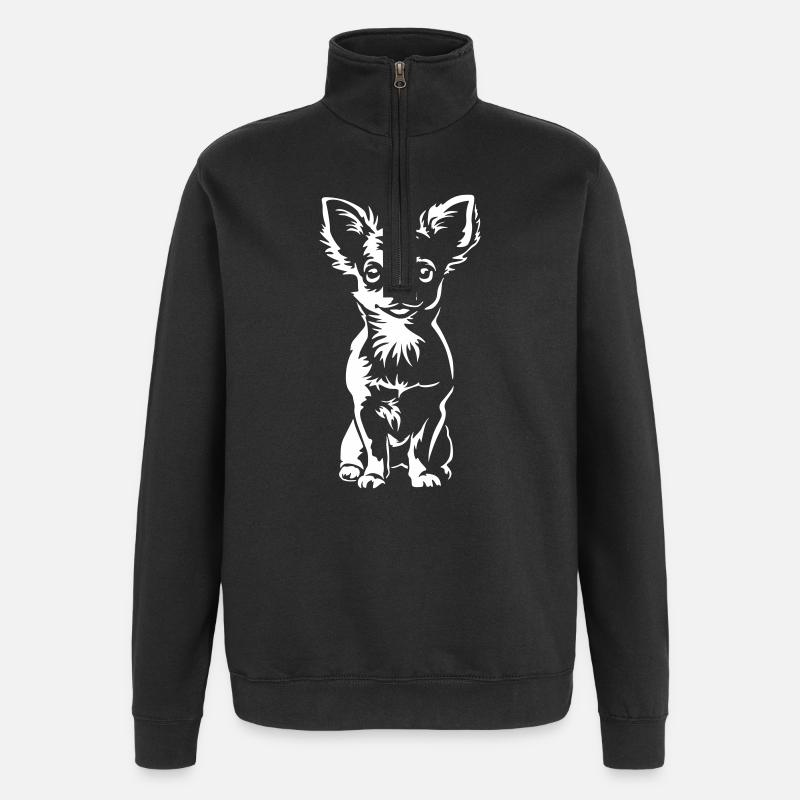 Chihuahua « Édition Noire » - Sweat à zip 1/4 - noir