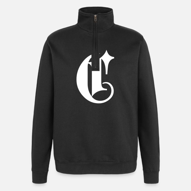 Ornate C Monogram Star - Quarter-Zip Sweatshirt - black