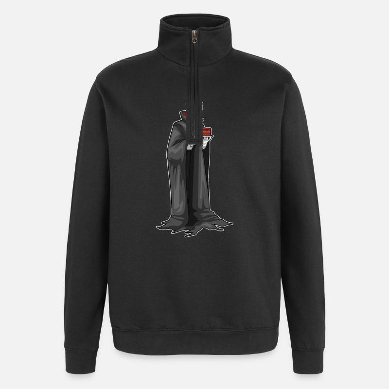 Vampire Halloween Cake - Quarter-Zip Sweatshirt - black