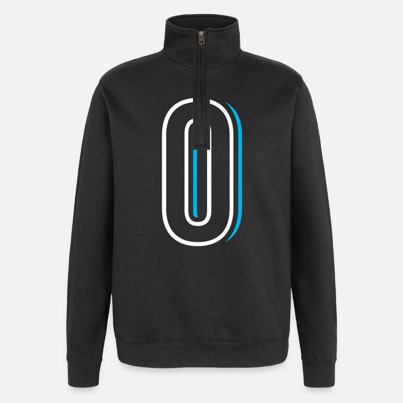 Numéro 0 - Zéro - Sweat à zip 1/4 - noir