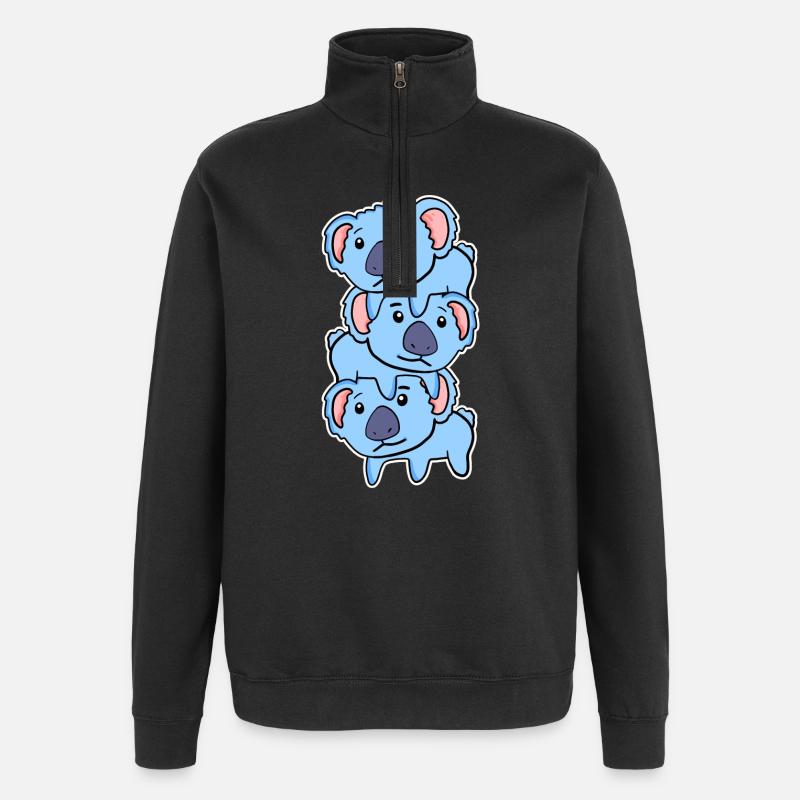 Koala Koalas - Quarter-Zip Sweatshirt - black