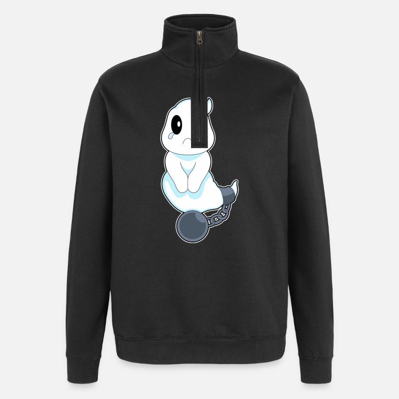Prisonnier fantôme d’Halloween - Sweat à zip 1/4 - noir