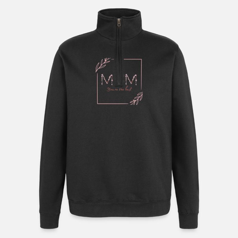 Liebevoller Muttertochter Spruch - Quarter-Zip-Sweatshirt - Schwarz