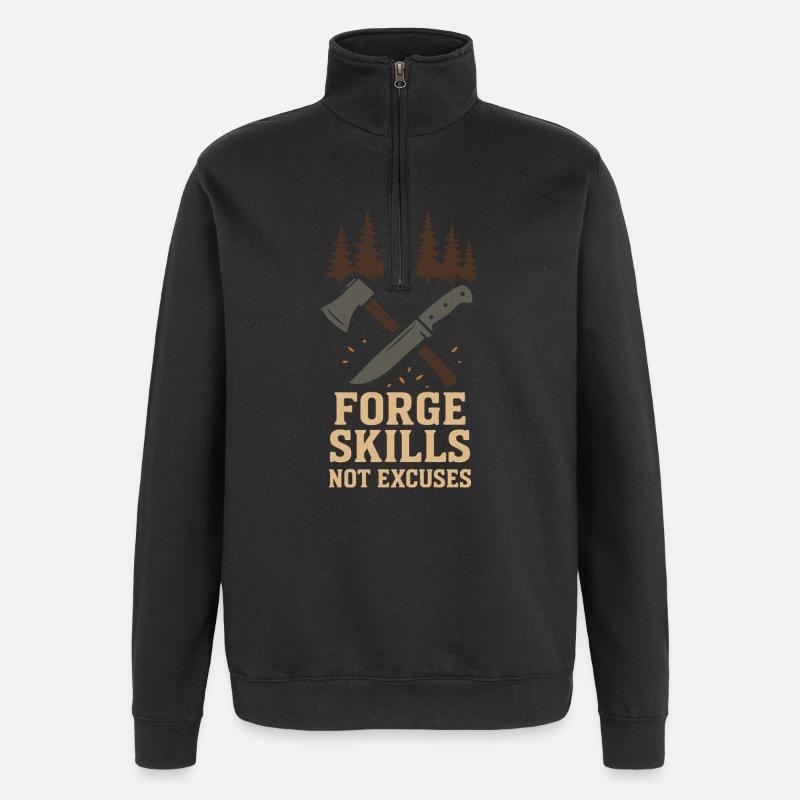 Survival Powers Boscroon Ferocious Abilities - Quarter-Zip Sweatshirt - black