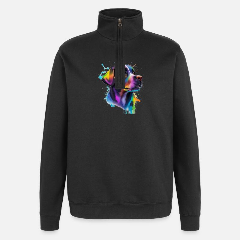 Labrador - Quarter-Zip Sweatshirt - black