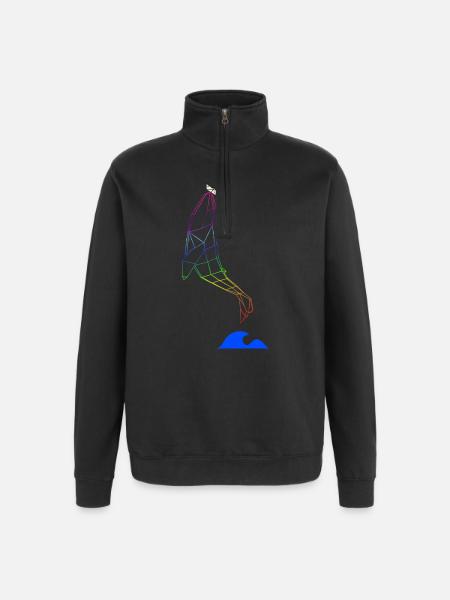 La fierté vous élève - Sweat à zip 1/4 - noir