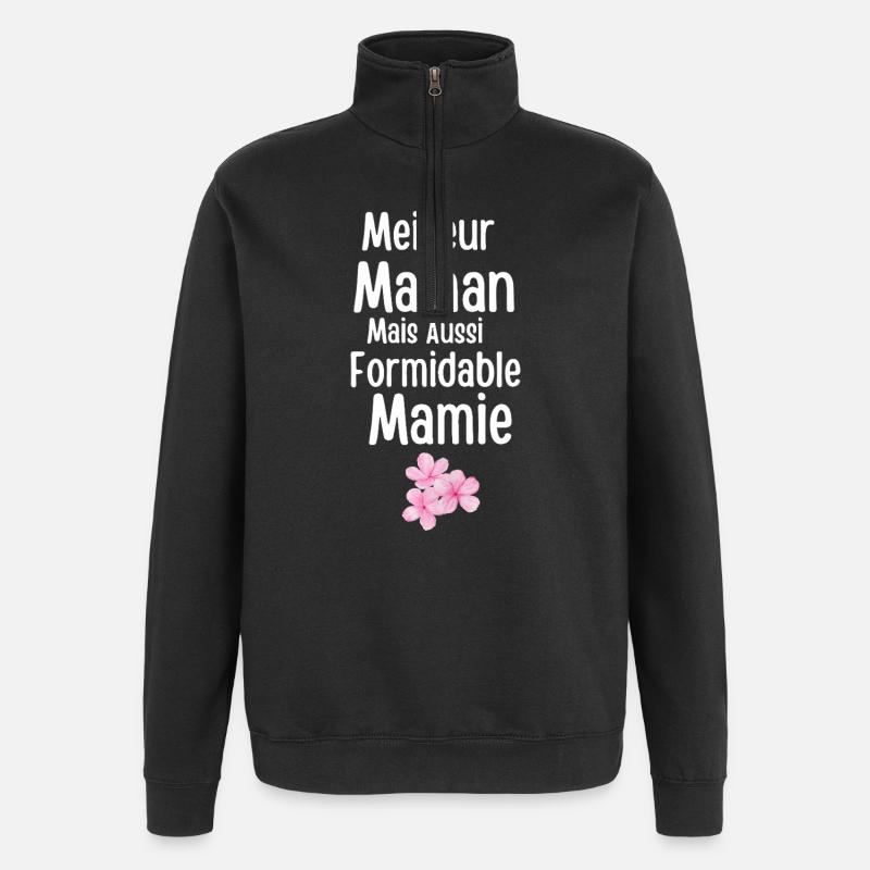 Beste erstaunliche Mutter und Oma - Quarter-Zip-Sweatshirt - Schwarz