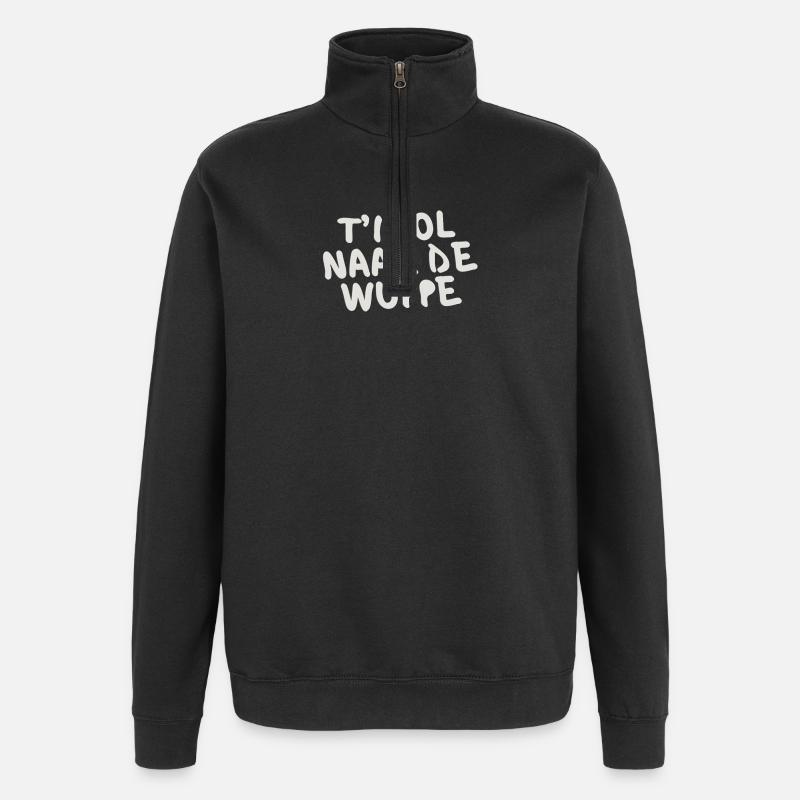 C’EST OL À LA WUPPE - Sweat à zip 1/4 - noir