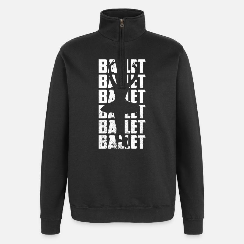 Drôle de ballet - Sweat à zip 1/4 - noir