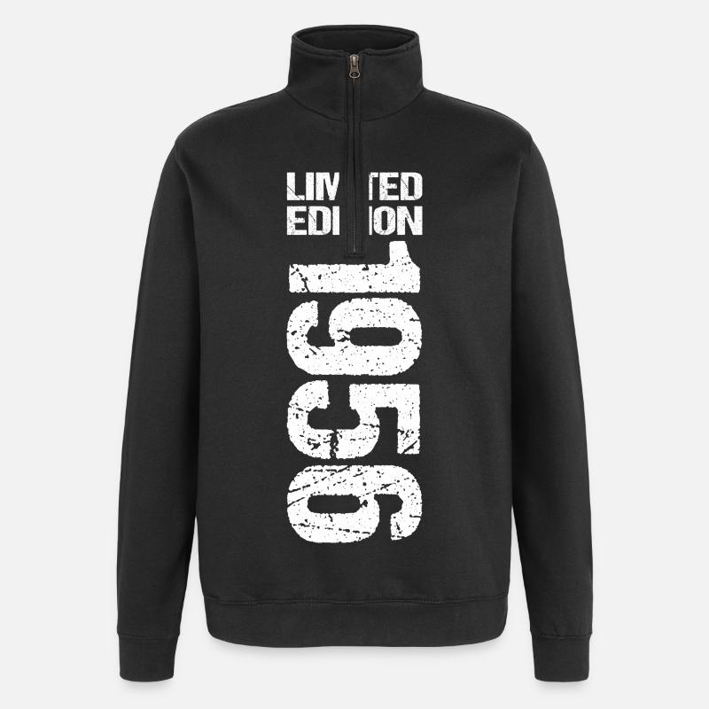 70e anniversaire 1956 - Sweat à zip 1/4 - noir