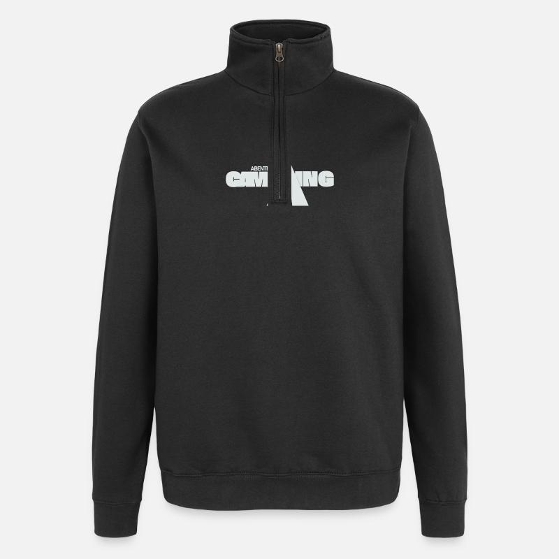 Adventure Camping - Quarter-Zip Sweatshirt - black