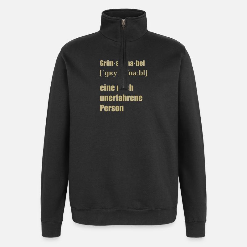 Grünschnabel - Quarter-Zip-Sweatshirt - Schwarz