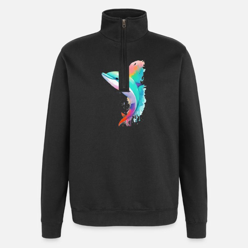 Dauphin - Sweat à zip 1/4 - noir