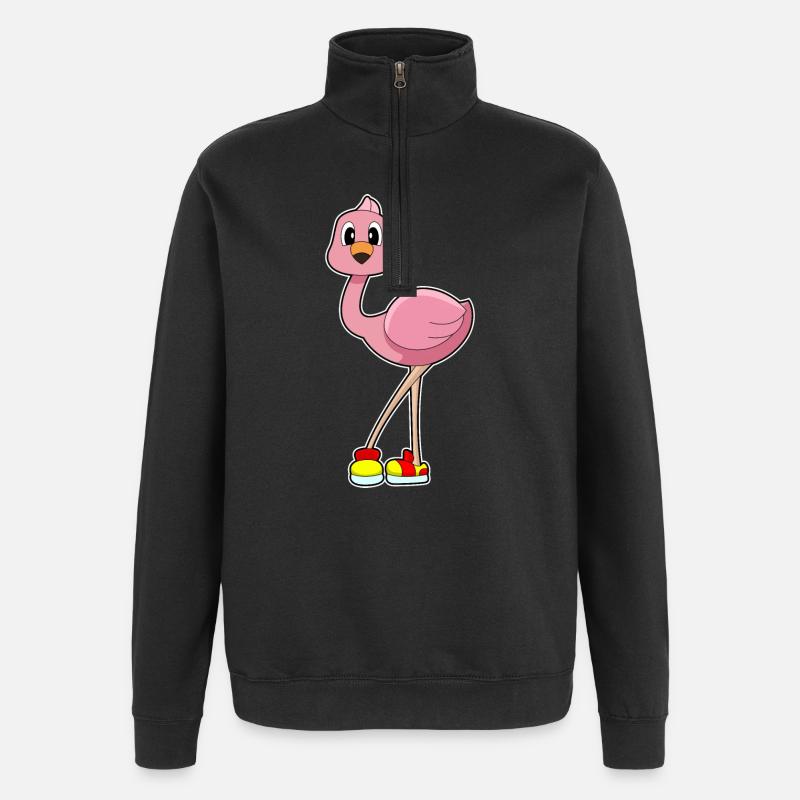 Flamingo Schuhe - Quarter-Zip-Sweatshirt - Schwarz