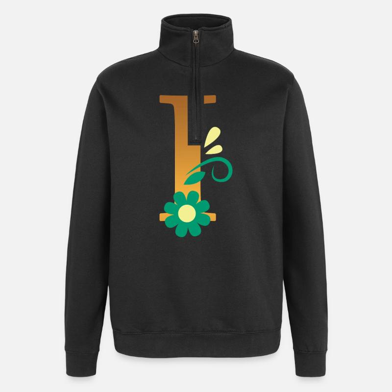 I - Sweat à zip 1/4 - noir