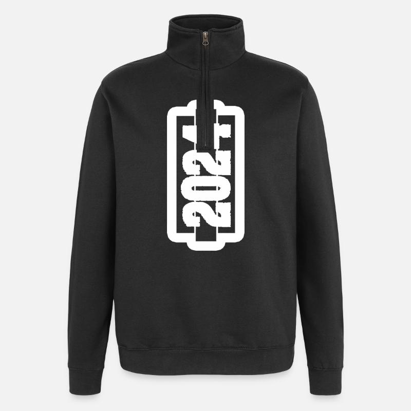 Jahr 2024 - Quarter-Zip-Sweatshirt - Schwarz