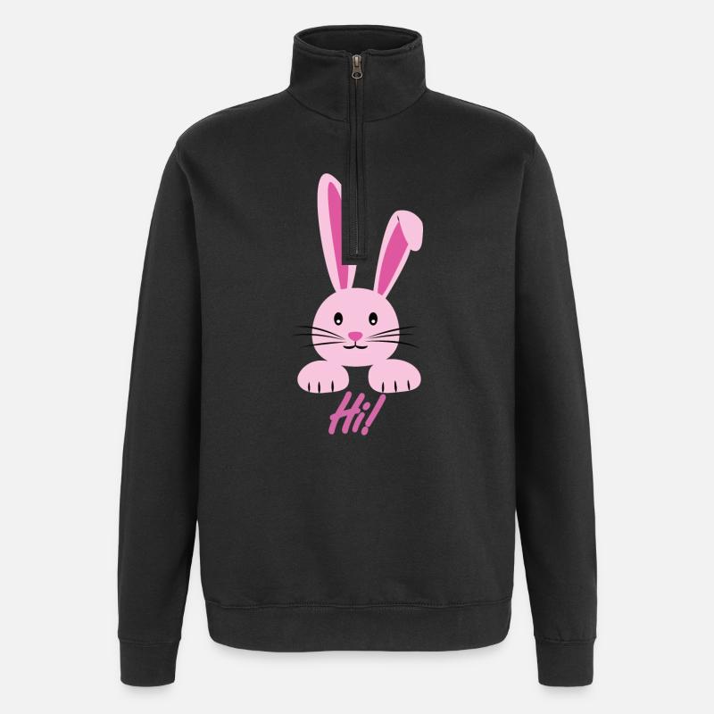 LAPIN - Sweat à zip 1/4 - noir