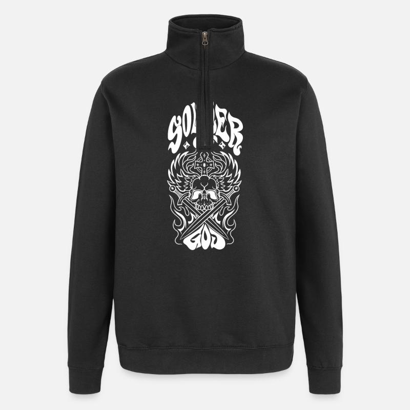 Soldat de Dieu - Sweat à zip 1/4 - noir