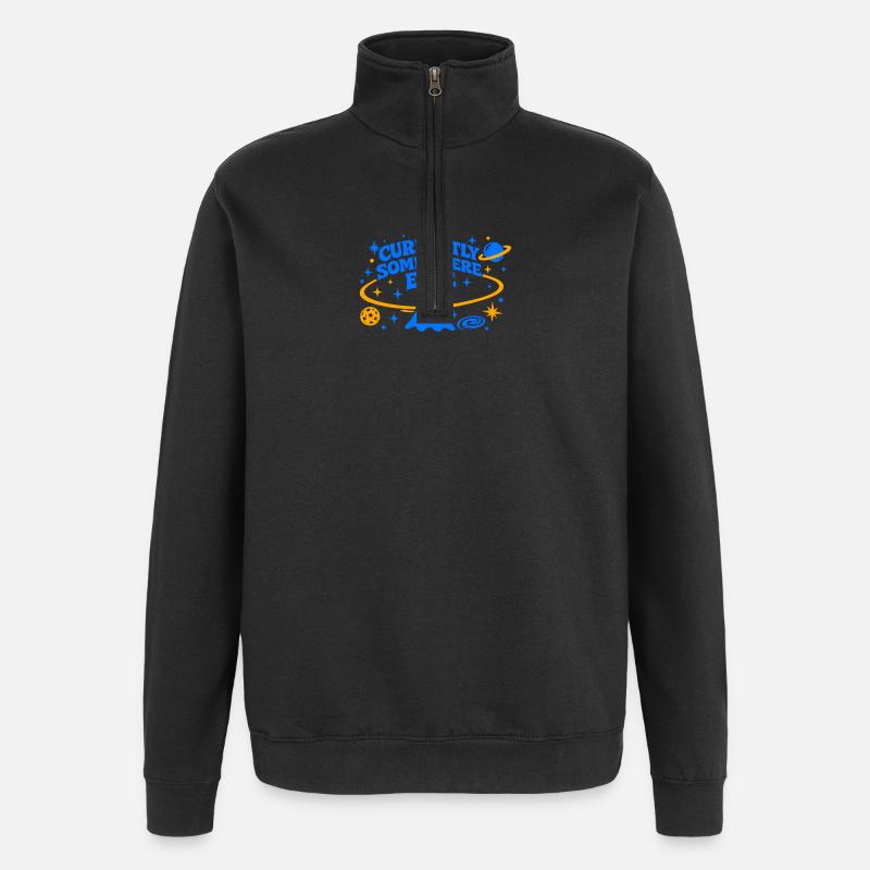 CURRENTLY SOMEWHERE ELSE - Quarter-Zip Sweatshirt - black
