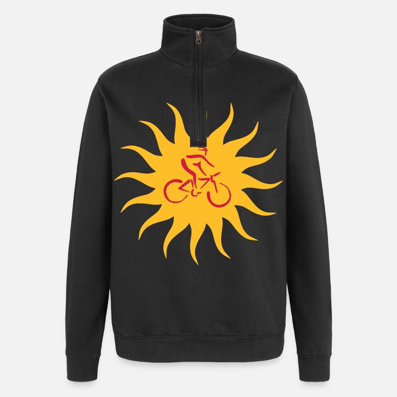 Biker Sun - Sweat à zip 1/4 - noir