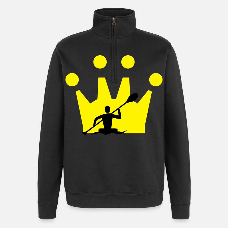 Couronne de canoë - Sweat à zip 1/4 - noir