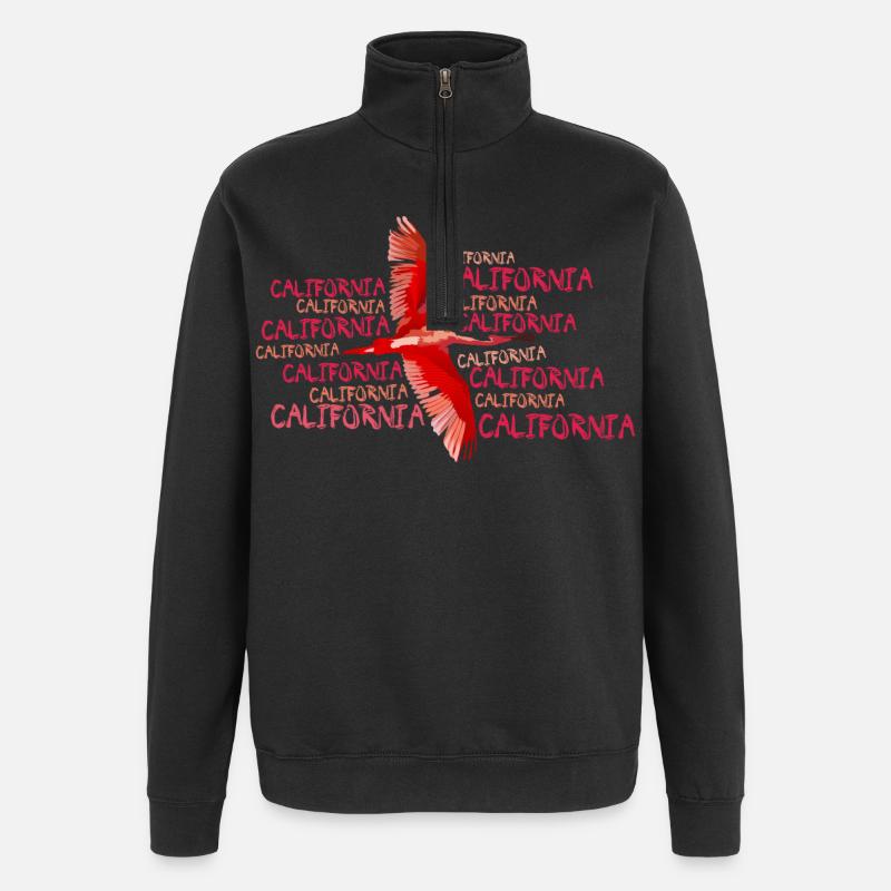 california - Sweat à zip 1/4 - noir