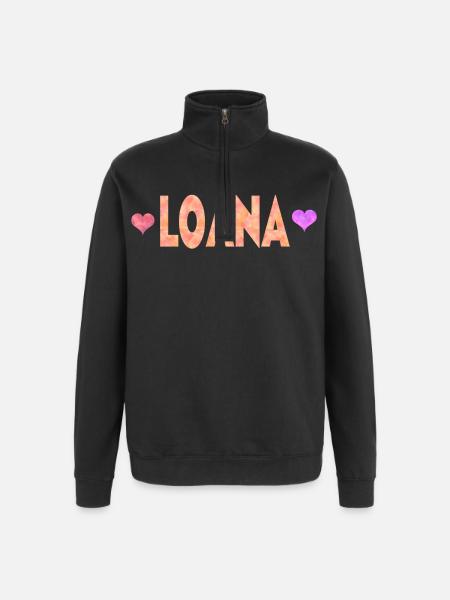 Loana - Quarter-Zip Sweatshirt - black