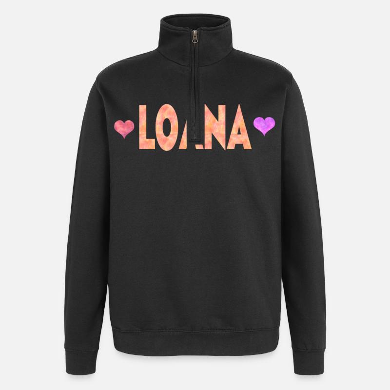 Loana - Sweat à zip 1/4 - noir