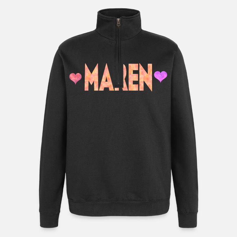Maren - Sweat à zip 1/4 - noir