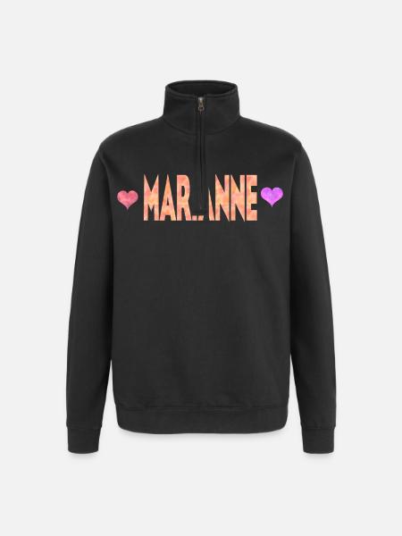 Marianne - Sweat à zip 1/4 - noir