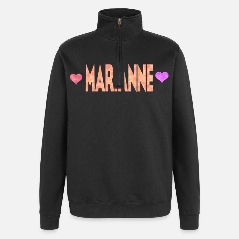 Marianne - Quarter-Zip-Sweatshirt - Schwarz