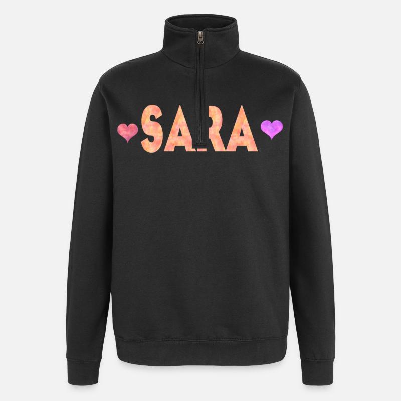 Sara - Quarter-Zip Sweatshirt - black