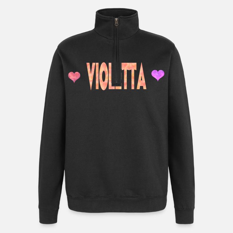 Violetta - Quarter-Zip Sweatshirt - black