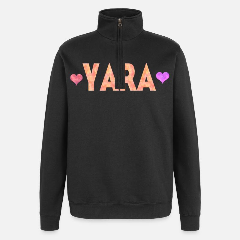 Yara - Sweat à zip 1/4 - noir